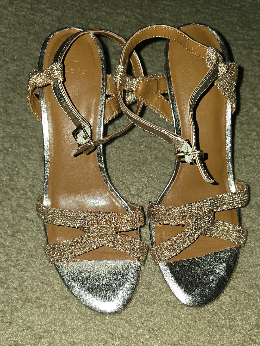 Women's Metallic Gold Strappy Sandals